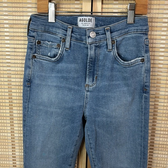 Agolde Sophie High Rise Skinny Jeans Size 25 Scheme Wash Light Blue A108-1045 - Picture 6 of 9